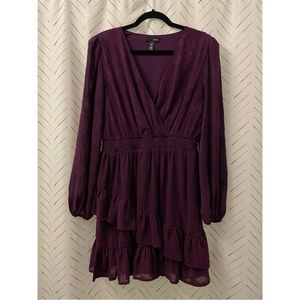 Aqua long sleeve dress